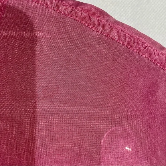 The Limited 100% Silk Pink Button Down Long Sleeve Blouse Medium - Picture 11 of 11